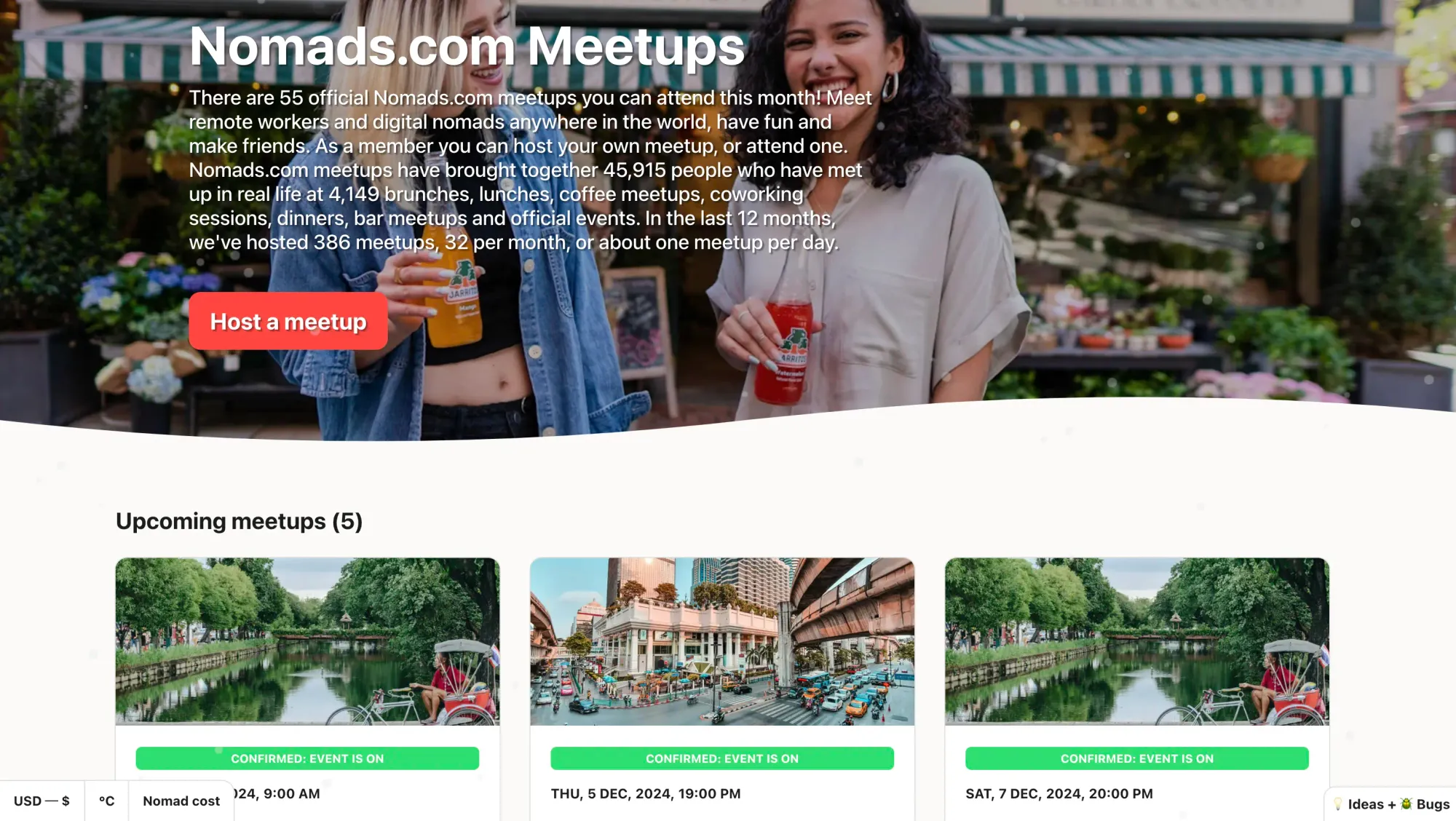 Nomads.com Meetups